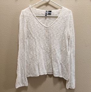 Full Tilt White Open Knit Sweater
